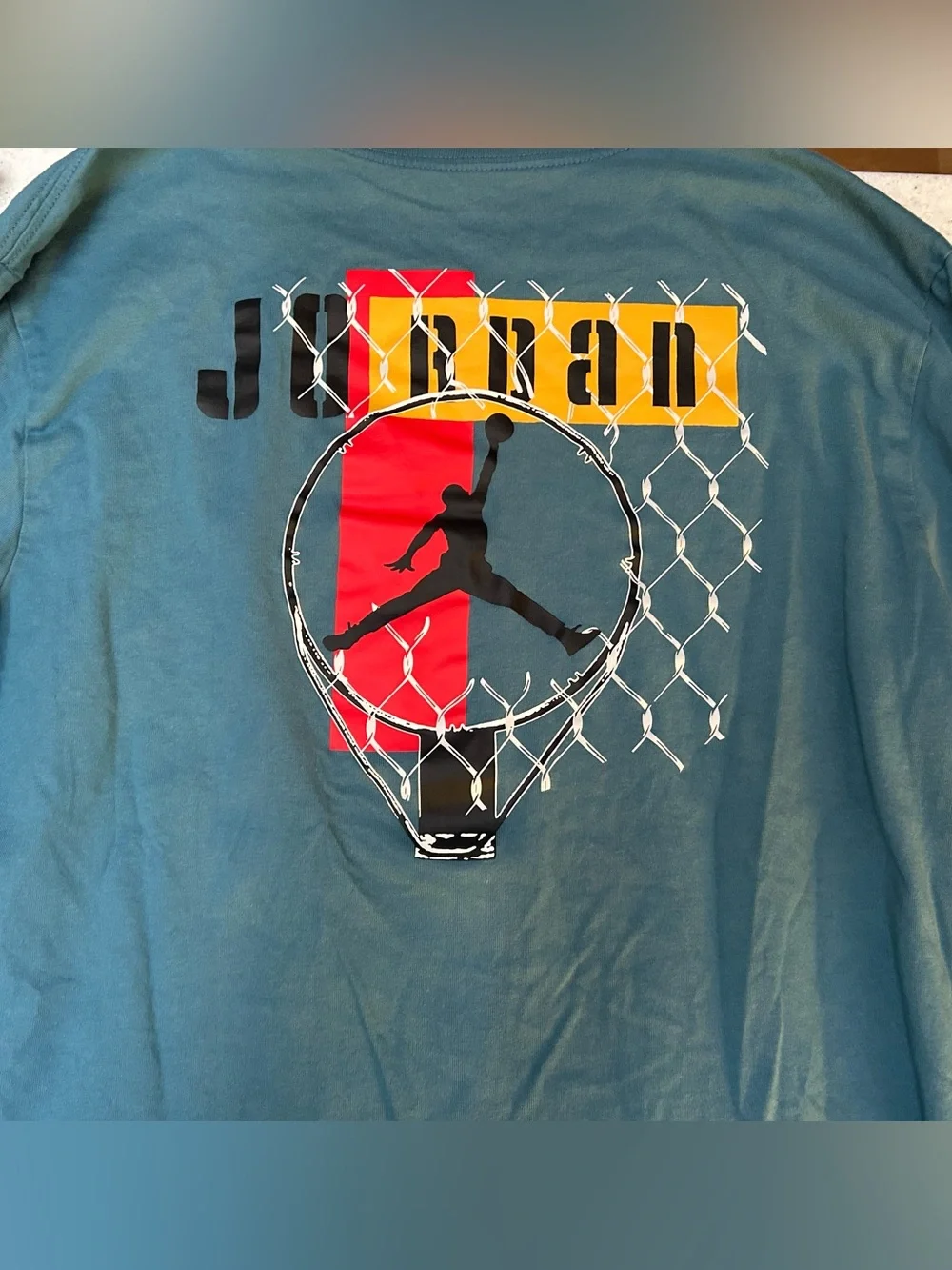 ✨ Jordan Teal Basketball Logo Long Sleeve T Shirt Men’s Large